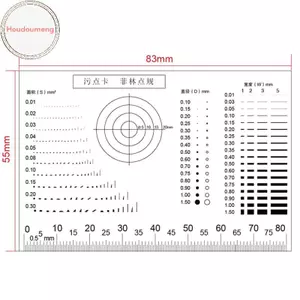 Máy đo điểm Houdou Máy đo điểm Phim trong suốt Vết bẩn Cardparison Thẻ Stain Cra Tương phản PET Dot Line Kiểm tra chất lượng bề mặt VN