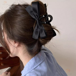 Kẹp tóc hai mặt nơ lớn phong cách Hepburn đen cao cấp, dễ dàng kết hợp với nhiều kiểu tóc