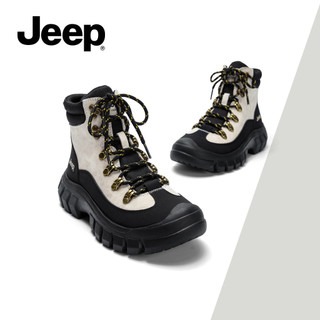 Giày Bốt Đi Bộ Đường Dài JEEP Nữ Thu Đông Cao Cấp Chống Thấm Nước Chống Trơn Trượt Đế Dày Nâng Cao Mềm-