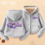 Trẻ em Cinnamoroll Zip-Up Áo khoác có mũ trùm đầu hoạt hình ngọt ngào Áo khoác mềm mại hàng ngày cho trẻ em