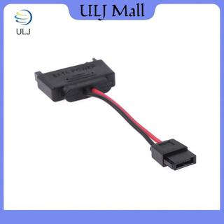 ULJ 1Pc SATA 15 chân Nam sang SATA 6 chân Nữ Slimline Cáp chuyển đổi nguồn 20awg Cáp truyền động quang Laptop.