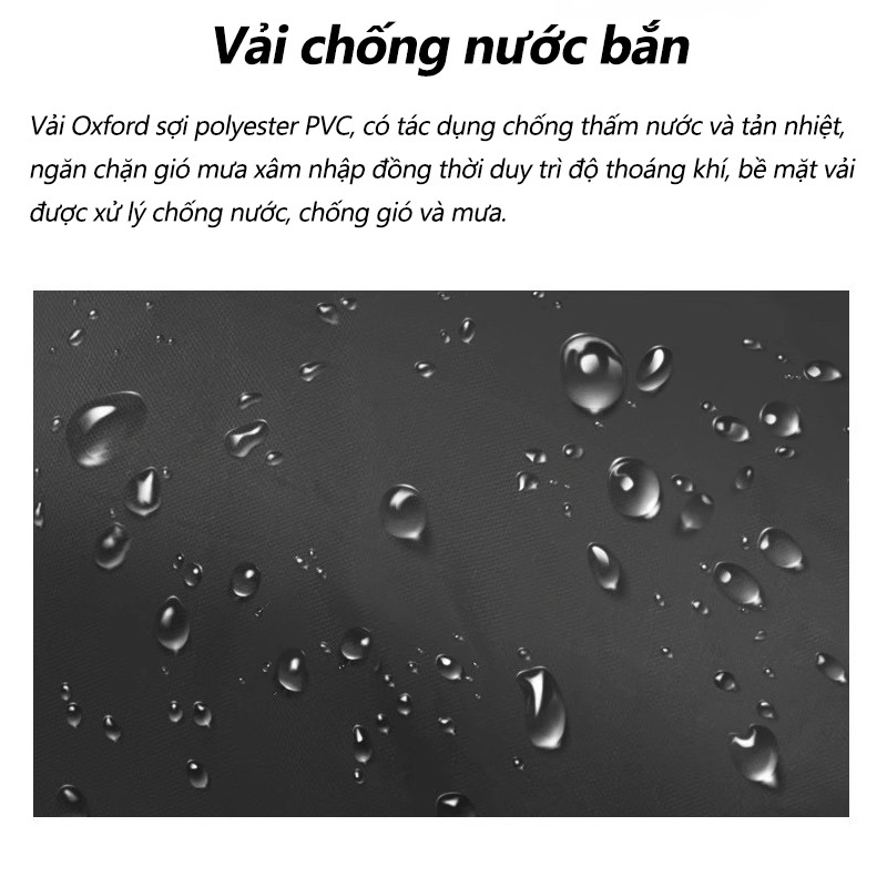Áo Phủ Xe Máy Chống Mưa & Nắng - Chất Liệu Dù Oxford Cao Cấp, Chống Nước & Bụi Tốt, Phù Hợp Mọi Thời Tiết