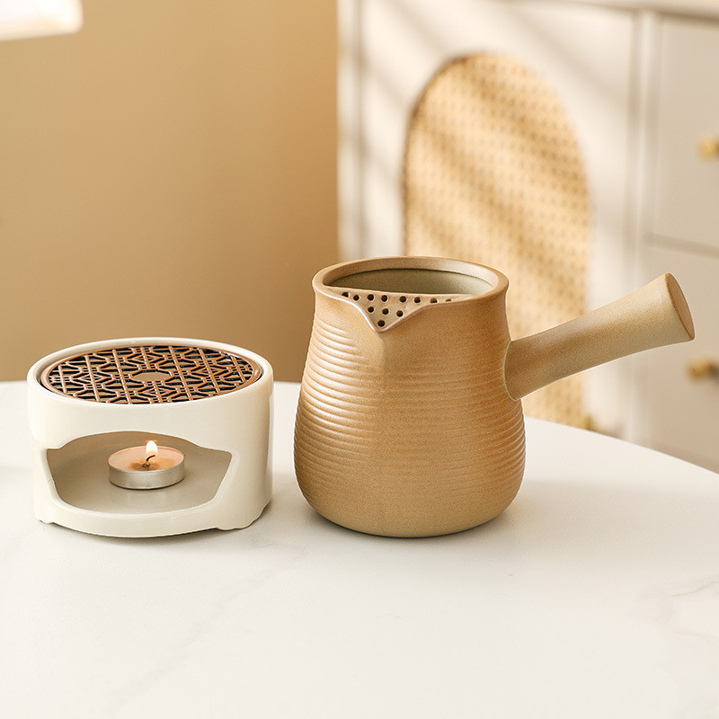 Gốm thô Ấm Trà Đun sôi Nhật Bản Handmade Retro Ấm Trà Hộ Gia Đình Chăm Sóc Sức Khỏe Tay Cầm Nồi Xung Quanh Bếp Trà Luộc Trong Nhà EGCB