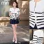 Áo khoác cardigan nữ len dệt kim mềm mại, thiết kế kẻ sọc, khoá kéo, thời trang, thanh lịch MỊN