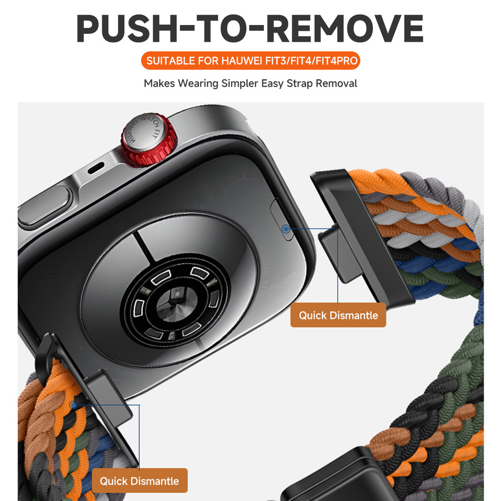 Dây đeo Nylon + Vỏ PC Cho Huawei watch Fit 5 / Fit 5 Pro Vỏ bảo vệ màn hình cứng vòng tay dệt