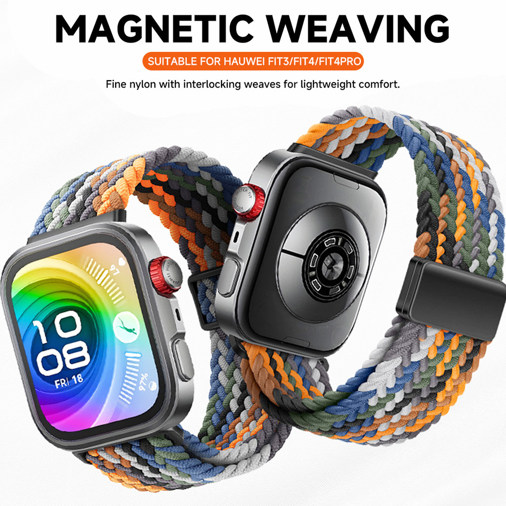 Dây đeo Nylon + Vỏ PC Cho Huawei watch Fit 5 / Fit 5 Pro Vỏ bảo vệ màn hình cứng vòng tay dệt
