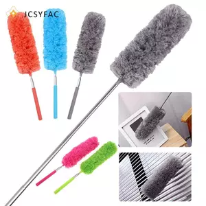 JCSYFAC Có Thể Thu Vào Duster Bằng Thép Không Gỉ Tay Cầm Dài Bàn Chải Bụi Xe Hộ Gia Đình Dụng Cụ Vệ Sinh Microfiber Bụi Mới