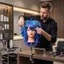 Mô hình đầu NKSFX chuyên nghiệp tạo kiểu tóc giả, mũ cosplay, đầu búp bê trang điểm bền chắc cho tạo kiểu