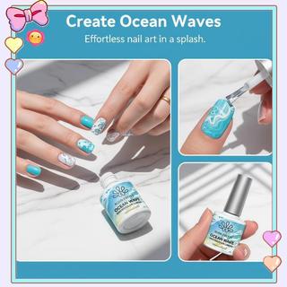 [beautifulhome] Nail Art Ocean Wave Blooming Gel Polish 10ml Chất lỏng trắng có tác dụng lan truyền Tạo hoa văn độc đáo cho Salon làm móng tay [làm đẹp]
