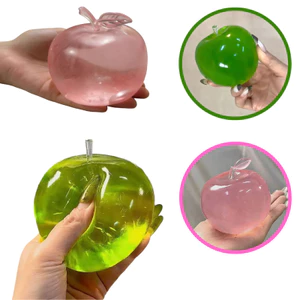 Lấy cảm hứng từ Apple Bóp Ball Soft Clear Jelly Toy Hoàn hảo để làm việc Giảm căng thẳng và chơi giác quan