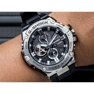 Đồng Hồ Nam Dây Nhựa Casio G-Shock GST-B100-1A Bluetooth Chính Hãng - GST-B100-1ADR Pin Năng Lượng Mặt Trời