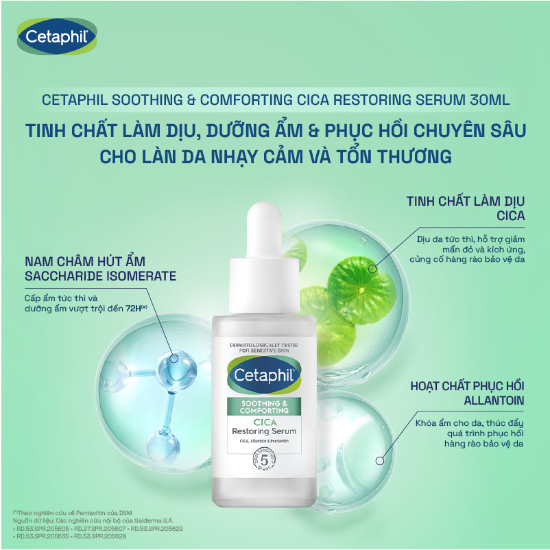 [HANNAH x CETAPHIL] Serum tinh chất làm dịu phục hồi chuyên sâu Cetaphil Soothing & Comforting Cica Restoring Serum 30ml