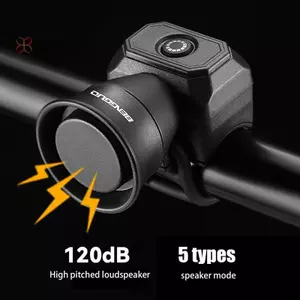 Chuông điện xe đạp USB sạc, còi cảnh báo an toàn chống nước cho MTB, phụ kiện đi xe đạp WHPHous-t