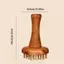 < Honeyba > Lược Massage đầu bằng đồng Gua Sha Tay cầm bằng gỗ dài chắc chắn Bàn chải mát xa điểm kinh tuyến bền bỉ Công cụ SPA Gua Sha của Trung Quốc Đẹp