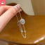 Retro khí chất bạc chải đĩa hình học cá tính Vòng tay nữ đa năng