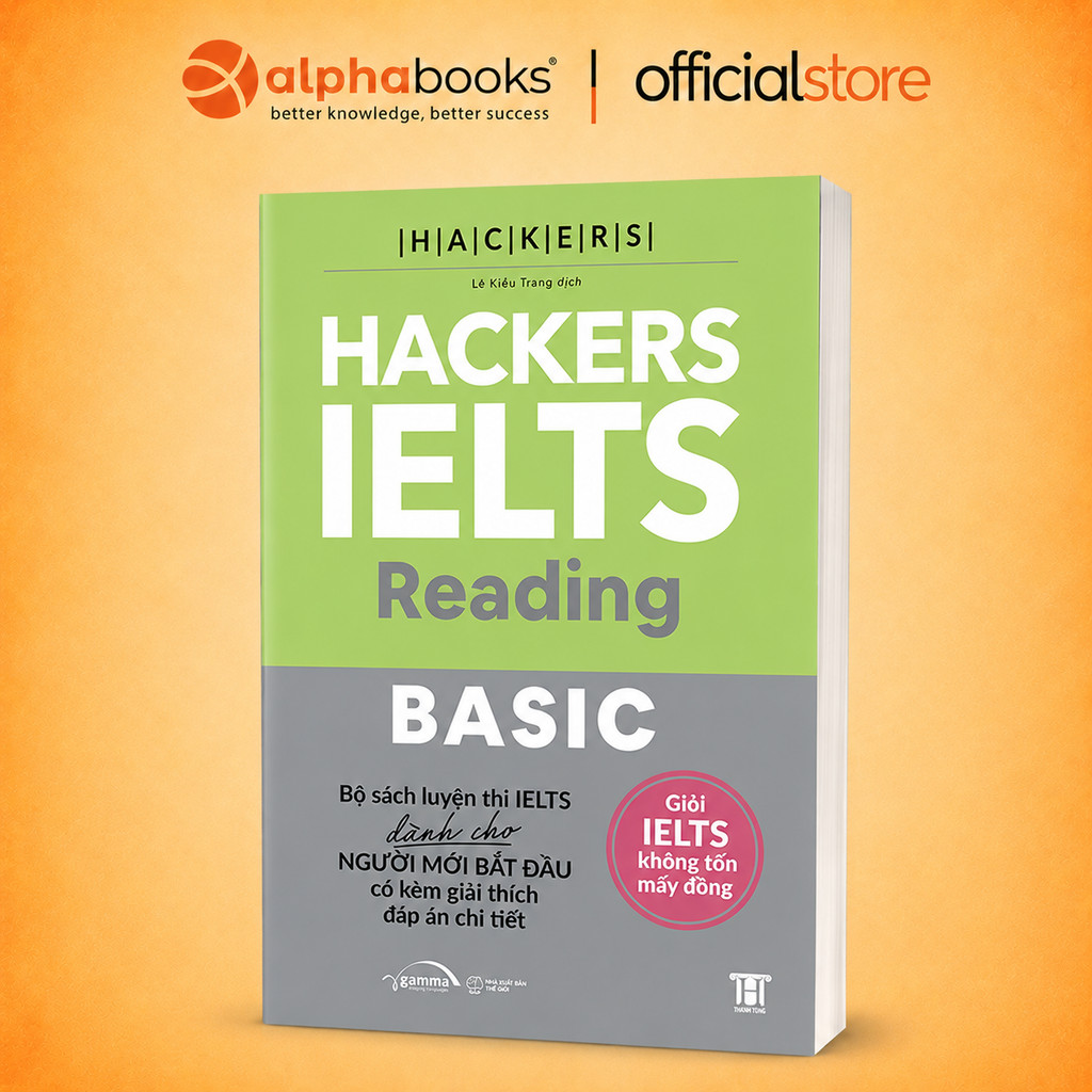 Sách - Hackers Ielts Basic Reading - Phù hợp cho Band 3.0-5.5 - Kèm lời giải chi tiết (Gamma Books)