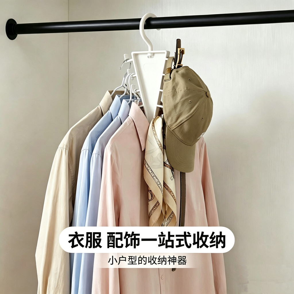 Giá lưu trữ móc treo song phương hình chữ V Giá đỡ mũ tiết kiệm không gian