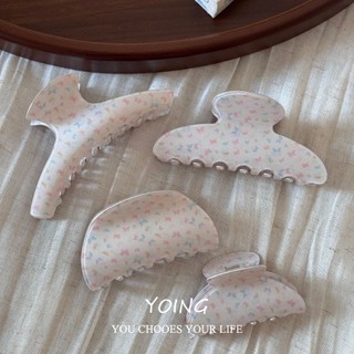 Yoing / Nhiều Màu Sắc Bướm Lấy Kẹp Nữ Acrylic Đầu Sau Nửa Tie Tóc Kẹp Cá Mập