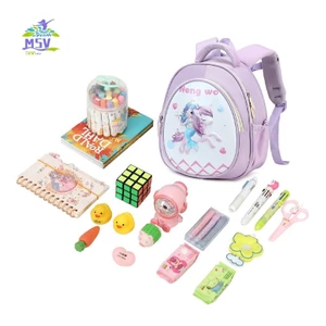 Ba lô trẻ em kỳ lân khủng long hoạt hình - Túi đi học bảo vệ cột sống nhẹ cho mẫu giáo