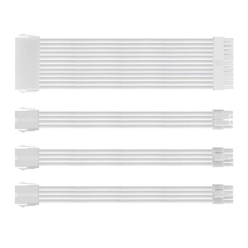 JCSYFAC PSU ATX 24Pin Cáp Nối Dài Nylon Bện 8-pin 6 + 2pin Dây 24-pin Bo Mạch Chủ Mở Rộng Cho Máy Tính Vỏ PC Bộ Cáp Nguồn Mới