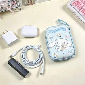 Dễ Thương Cinnamoroll Di Động Chống Thấm Nước Móc Khóa Túi Bảo Quản Tai Nghe Đồng Xu Chìa Khóa Du Lịch Ngoài Trời Thiết Yếu Túi Nhỏ