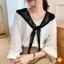 Ren Dệt Kim Móc Cổ Giả Rỗng Khăn Choàng Nữ Trang Trí Cổ Giả Phụ Kiện Quần Áo Nữ Có Thể Tháo Rời Cổ Áo Mới