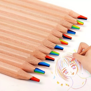 Mới 5 / 10 Chiếc Bút Chì Màu 7 Màu Dành Cho Trẻ Em Trường Nghệ Thuật Lớp Vẽ Sở Thích Và Dự Án Sáng Tạo