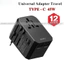 Ổ Cắm Du Lịch Đa Năng WIWU UA304 45W - Tích Hợp 3 Cổng USB-C & 1 USB-A, Sạc Nhanh Lap/Mac, ChuẩnUS/UK/AU/EU