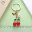 HFTOY Cherry Mặt Dây Chuyền Móc Khóa Dành Cho Nữ Dễ Thương Túi Trang Trí Đa Năng Trang Sức Chìa Khóa Ô Tô Phụ Kiện Hợp Thời Trang Charm Móc Khóa ~