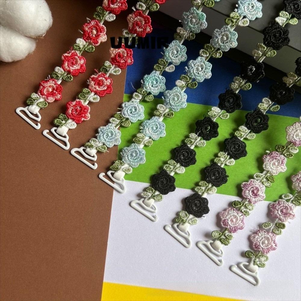 UUMIR Dây đeo đồ lót hoa hồng, có viền ren Dây đeo áo ngực chống trượt, Lãng mạn vô hình liền mạch co giãn có thể điều chỉnh Dây đeo vai ren Váy dự tiệc cưới