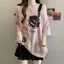 Mỹ Off-the-Shoulder Hot Girl Phim Hoạt Hình In Hình Áo Thun Nữ 2026 Rời Mỏng Hơn Nhìn Giảm Tuổi Top Nữ Giao Hàng Bên Trong 5.19