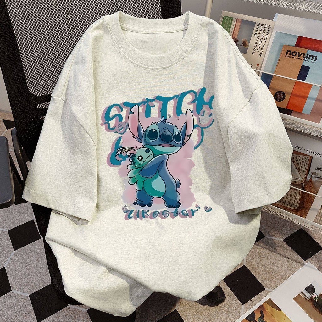 （Giao hàng 24h）Angela Áo Thun Phông Form Rộng 100% Cotton Hoạt Hình Dumbo In Áo Thun Nữ Mùa Hè Local Brand