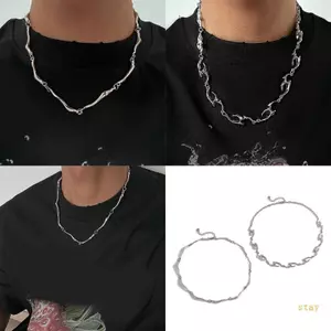 Giữ hợp thời trang Dây chuyền thép không gỉ gợn sóng Trang sức Unisex cho bữa tiệc và mặc hàng ngày