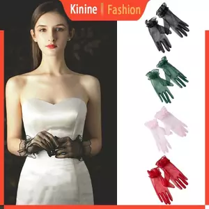 KIN Găng tay ngắn sành điệu Găng tay đầy đủ ngón tay Găng tay dự tiệc dài cổ tay cho bữa tiệc Prom