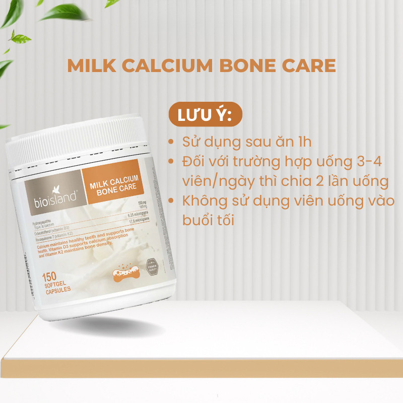 Canxi Sữa Hữu Cơ Milk Bone Care Bioisland Cho Mẹ Bầu, Trẻ Dậy Thì, Người Già BIOISLAND VIỆT NAM BI05