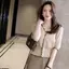 Áo thun ngắn tay bằng lụa băng nữ phong cách mới mùa hè nữ phong cách mỏng mặc bên ngoài giữa tay phong cách mong muốn tinh khiết Áo ngắn nữ