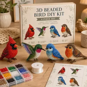 Bộ dụng cụ DIY đính cườm 3D nhỏ Bộ dụng cụ thêu đính cườm DIY dễ dàng Bộ dụng cụ đính cườm theo chủ đề động vật 3D dành cho người mới bắt đầu saixit2vn