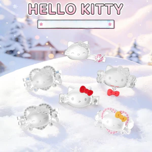 HelloKitty Bướm Bí Mật Từ Nhẫn Dễ Thương Cô Gái Ngọt Ngào Hello Kitty Cô Gái Trái Tim Hoạt Hình Anime Mở Nhẫn