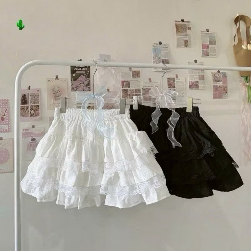 CHÂN VÁY ĐỎ DẠO PHỐ REN TẦNG PHỐI XINH TẾT NOEN V3