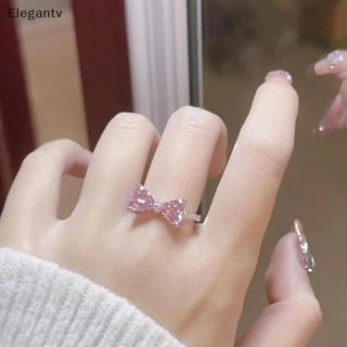 Nhẫn Nơ Pha Lê Zircon Điều Chỉnh Kích Cỡ - Quà Tặng Thời Trang Cho Nữ