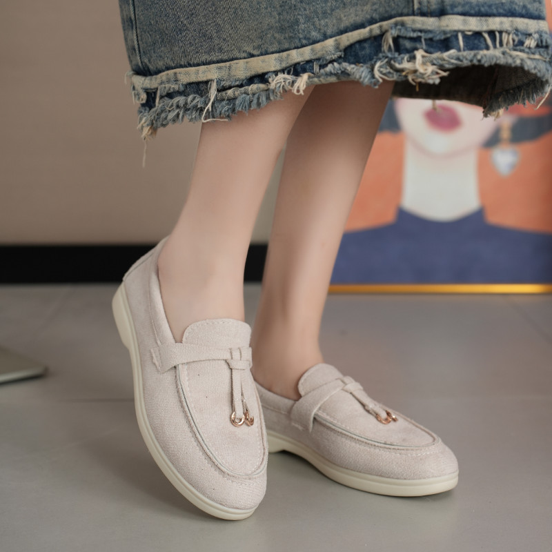 Thời Trang Đơn Giản Thoải Mái Chống Trơn Trượt Nhẹ Đa Năng Giày Đế Bằng Nữ Mặc Thường Ngày