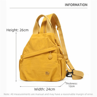 Ba lô thông thường dành cho nữ RISEDOT, Túi đeo chéo đa chức năng bằng vải Nylon, Túi đeo chéo có dây kéo hai mục đích nhẹ Hoạt động ngoài trời