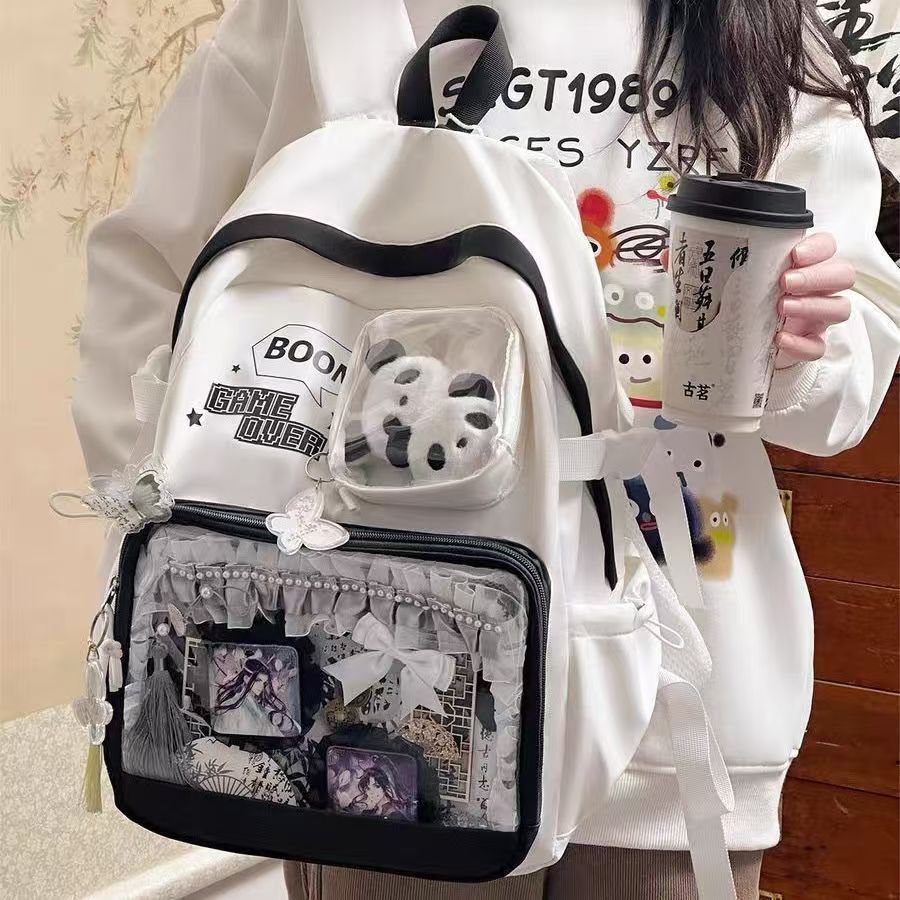 GC2 Ba lô trong suốt Itabag Otaku văn hóa Millet Big Food Trường trung học cơ sở Túi đi học nữ CG2