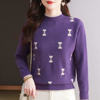 Dệt Kim Áo Len Rời Thu Đông Cho Nữ, Phong Cách Nửa Cổ Rùa Thời Trang
