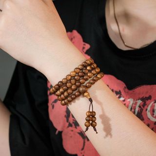 [Tặng Túi Gấm] Vòng Trầm Hương 108 - Trầm Gió Trắng - Trầm Hương Yên Lộc