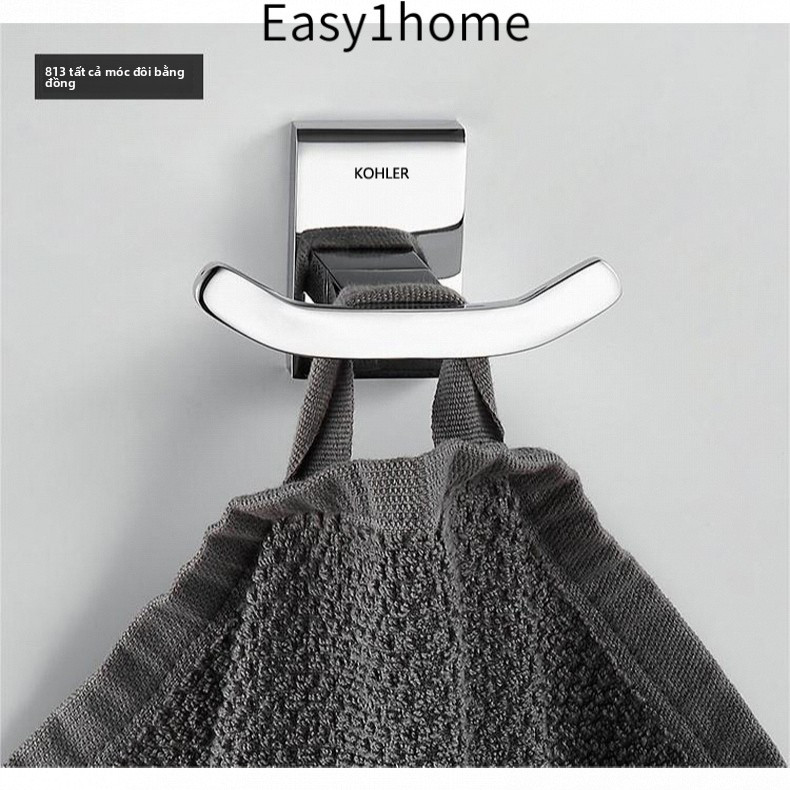 【 KOHLER 】 Móc áo tắm bằng đồng hoàn toàn, móc treo áo cho tủ quần áo, cửa sau khách sạn, phòng khách, gắn tường, không