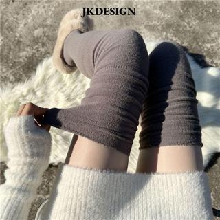 JKDESIGN Nối Bê Tất, Mùa Thu Đông Sữa Trắng Ấm Áp Tất, Thời Trang Phong Cách Nhật Bản Dài Đầu Gối Jk Phụ Kiện Đại Học