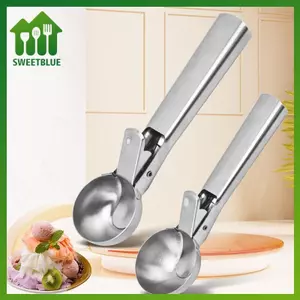 SWEET Kem Muỗng Thép Không Gỉ Máy Đào Kem Trái Cây Chống Dính Máy Làm Quả Bóng Dưa Hấu Kem Thìa Dụng Cụ n