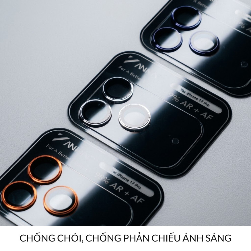 [Chính Hãng] Cường Lực Camera ANANK Corning Glass AR Chống Chói Chống Trầy Bảo Vệ Cụm Lens iPhone 17 Pro Max