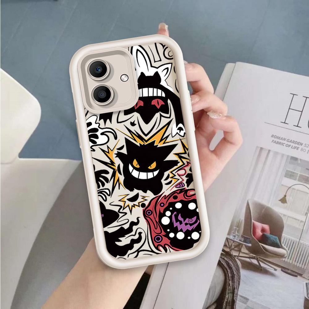 Ốp Lưng Cho OPPO A3X 4G 5G A3 NFC 4G 5G Hoạt Hình Silicon Mềm Đáng Yêu Vỏ Điện Thoại TPU Gengar Mắt Thiên Thần Ốp Lưng Chống Sốc